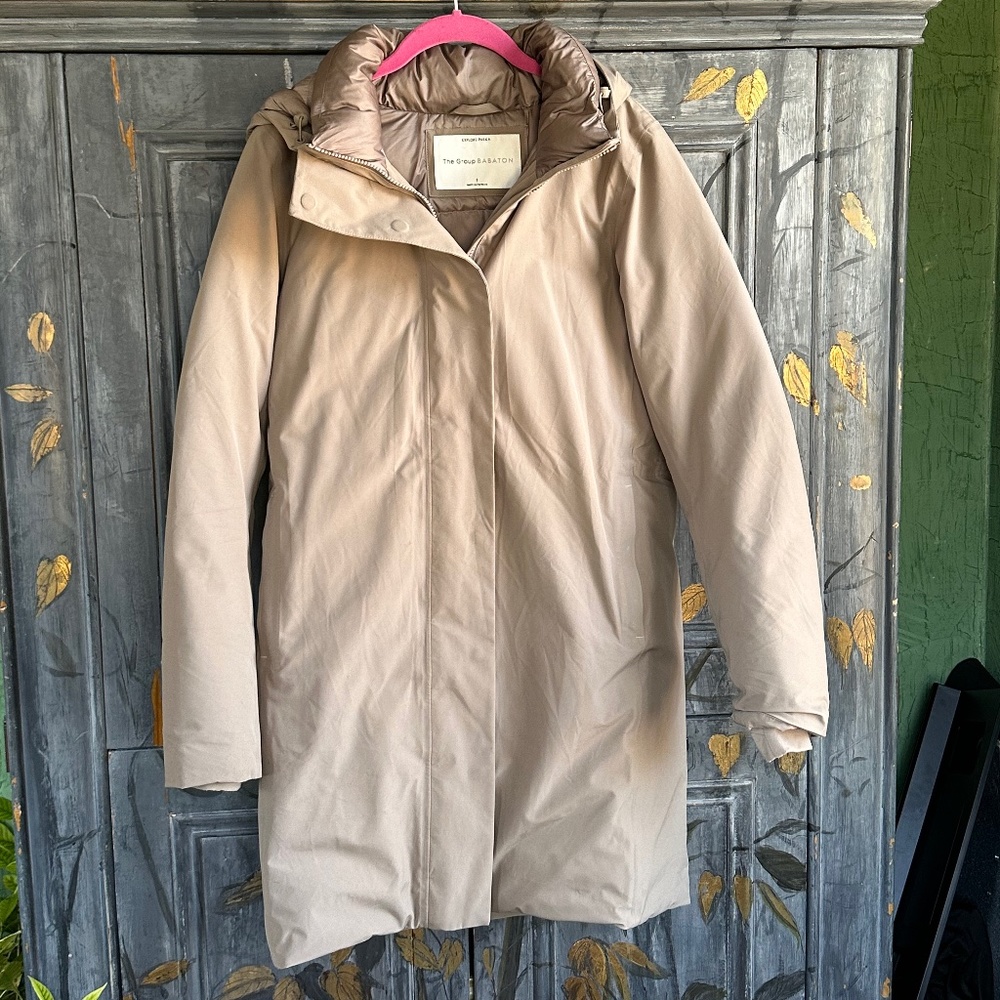 Aritzia Babaton Parka Taupe Grey/Beige